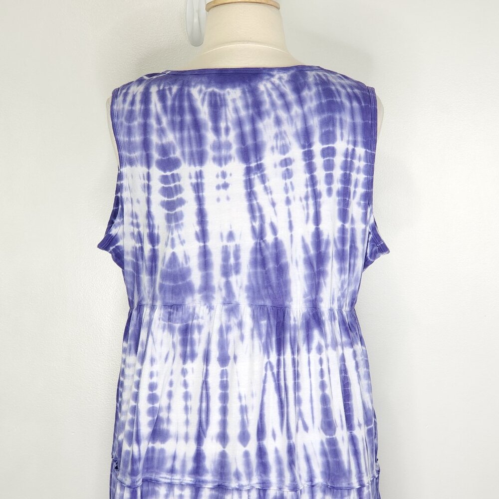 Catherines Tie Dye Sleeveless Pullover V-Neck Dress NEW NWT Size 2X, 22/24W - Picture 8 of 16